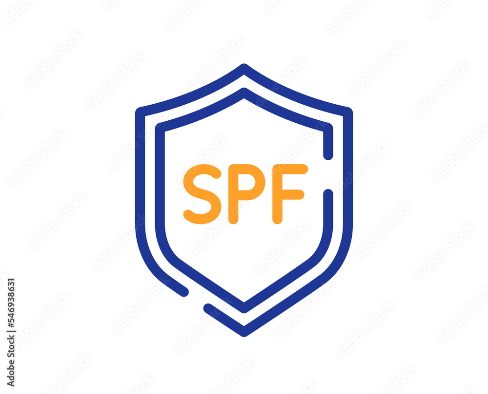 Spf protection line icon. Sun protect sign. Sunscreen effect symbol. Colorful thin line outline concept. Linear style spf protection icon. Editable stroke. Vector Spf protection line icon. Sun protect sign. Sunscreen effect symbol. Colorful thin line outline concept. Linear style spf protection icon. Editable stroke. Vector