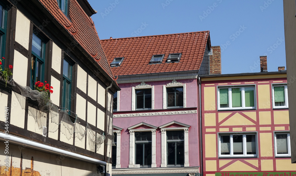 Fototapeta premium Haeuser in Waren an der Mueritz