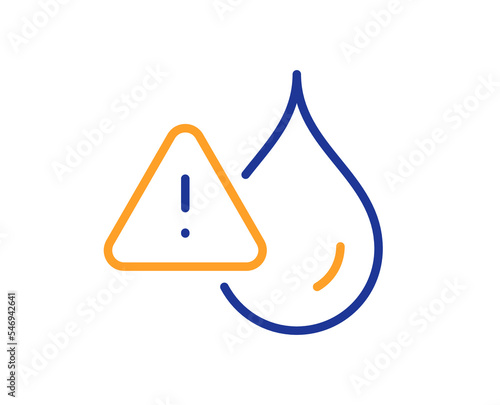 Waterproof line icon. Water resistant sign. Drop protection symbol. Colorful thin line outline concept. Linear style waterproof icon. Editable stroke. Vector