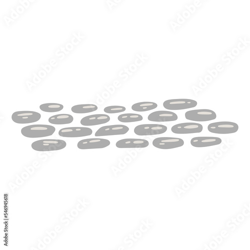 Cobblestones or paving stones. Hand drawn illustration
