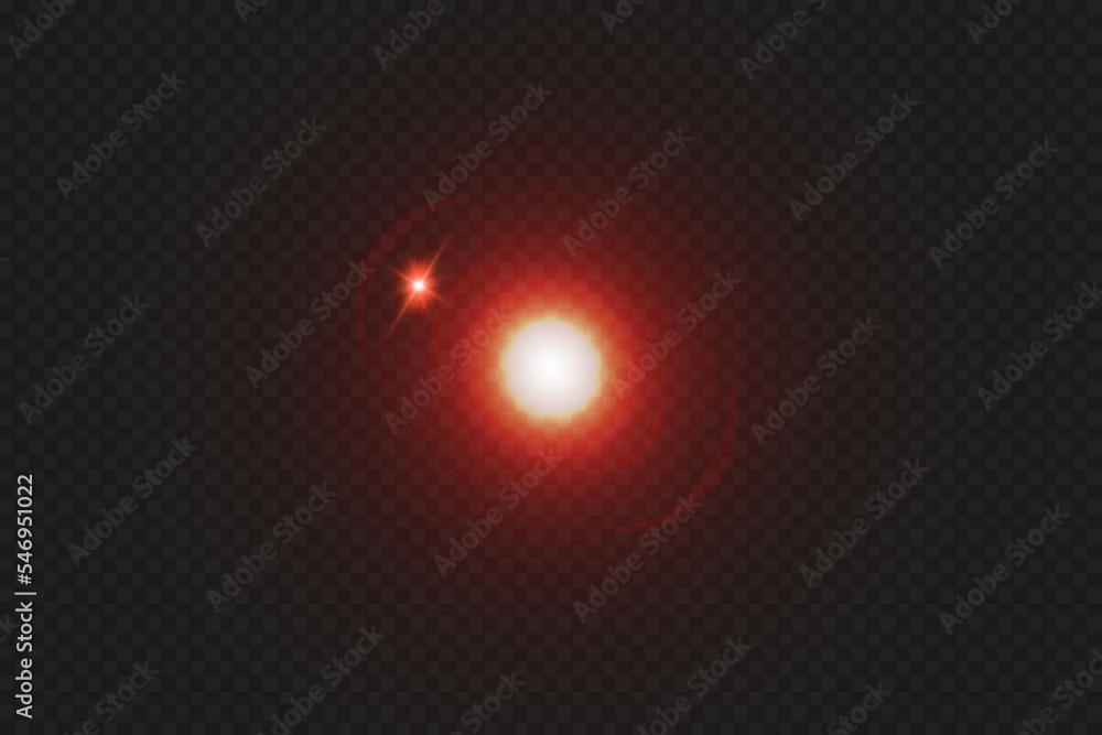 Fototapeta premium Glow effect. The star burst into flames. Sun. Glare