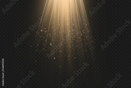 Vector spotlights. Scene. Light effects.Podeum