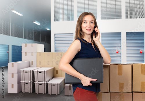 Businesswoman with phone. W...