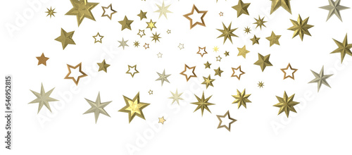 Glossy 3D Christmas star icon. Design element for holidays.