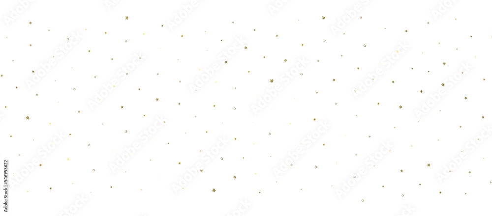 Banner with golden decoration. Festive border with falling glitter dust and stars. Banner with golden decoration. Festive border with falling glitter dust and stars.