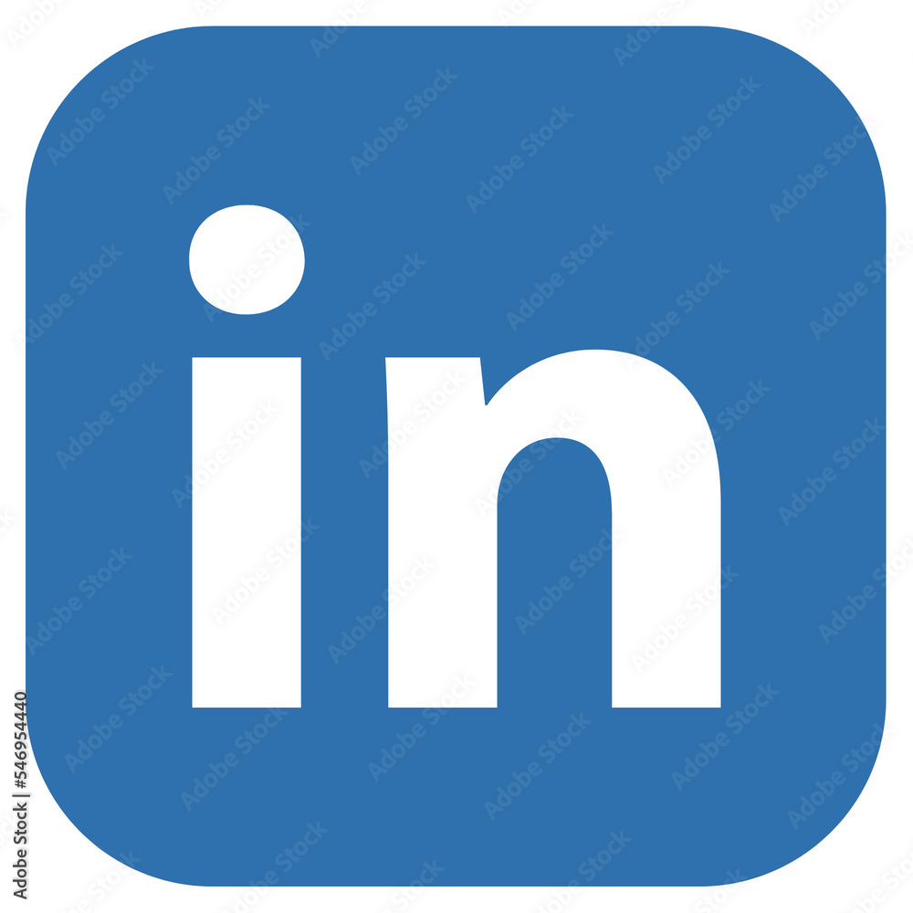 LinkedIn logo icon transparent png Stock Illustration | Adobe Stock