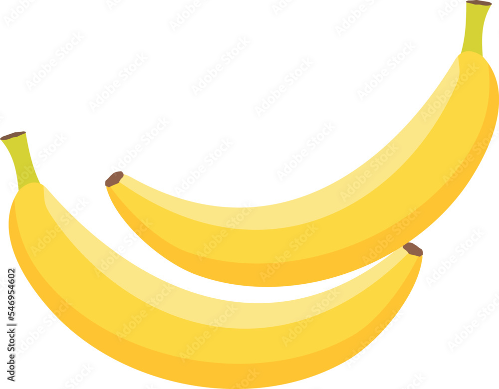 Banana fruit icon cartoon vector. Peel bunch. Tropical organic