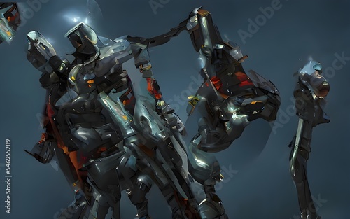 contemporary abstract paintings on the art studio. Nonfigurative abstract paintings of the artistic colorful stains and strong brush texture