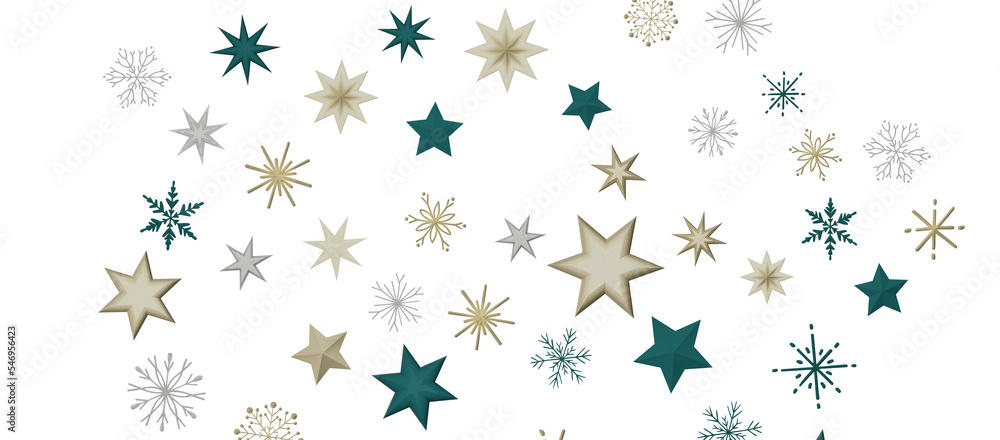 Christmas Card - Snowflakes Of Paper In Frame Christmas Card - Snowflakes Of Paper In Frame