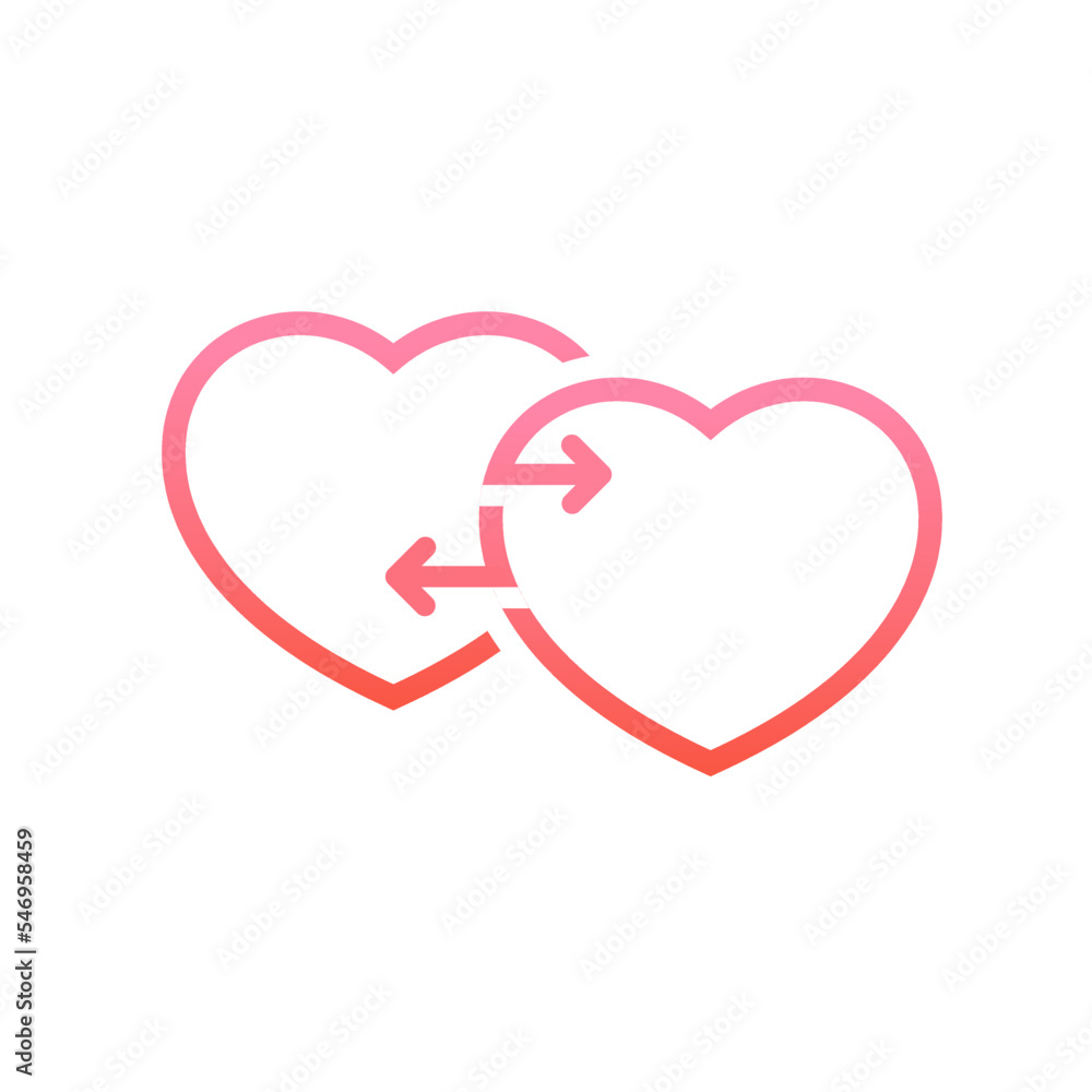 Share love icon. Illustration vector