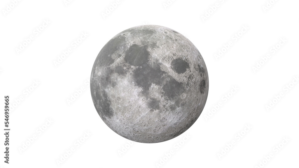 Obraz premium 3d rendering Moon illustration on a transparent background