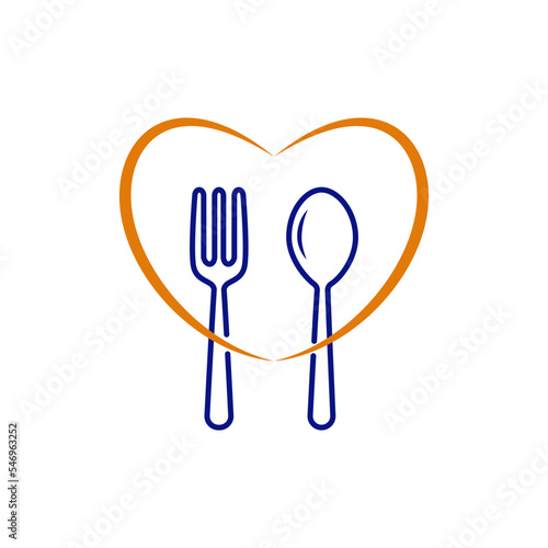 Spoon icon  restaurant icon vector logo design template