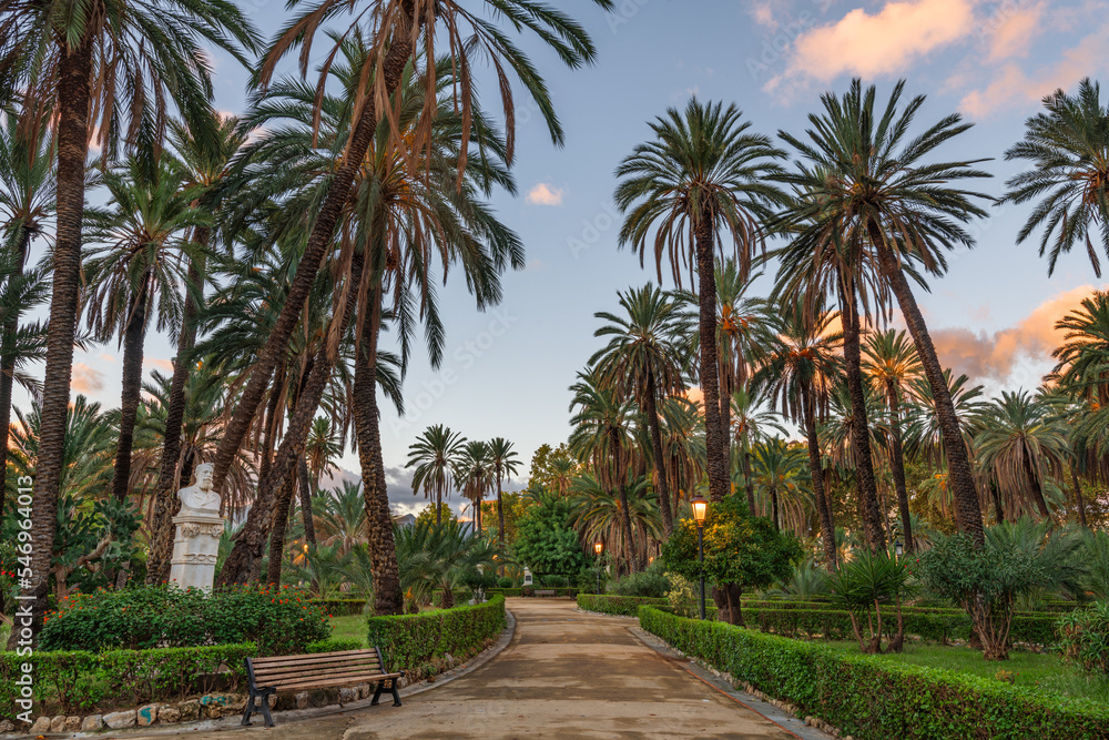 Palermo, Italy at Villa Bonnano Public Gardens Palermo, Italy at Villa Bonnano Public Gardens