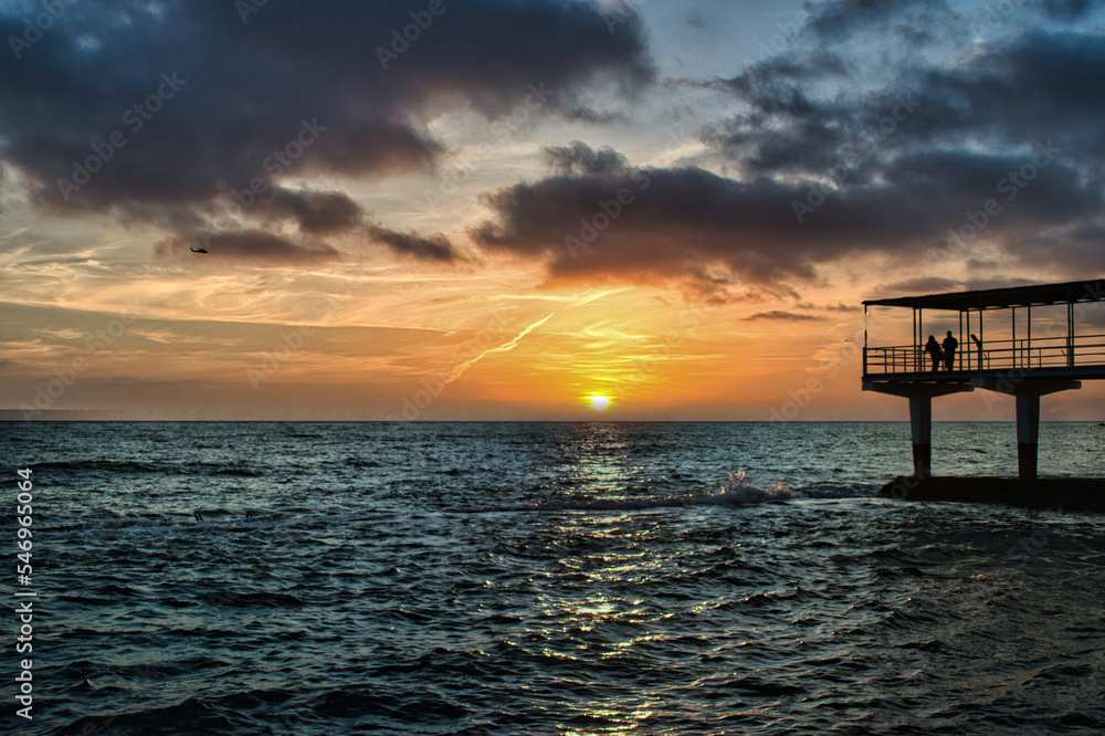 sunset on the beach