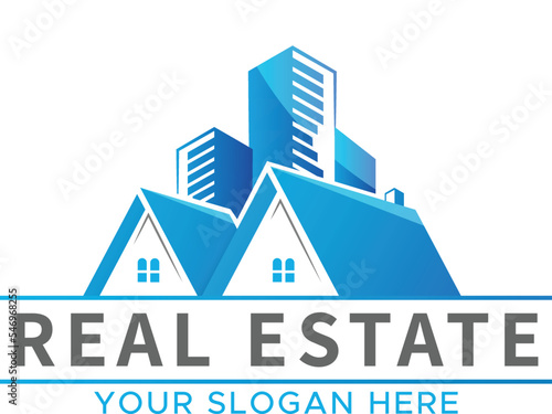 Property real estate building logo  with brand identity