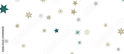 Christmas background design of snowflake and snow falling in the winter 3d illustration