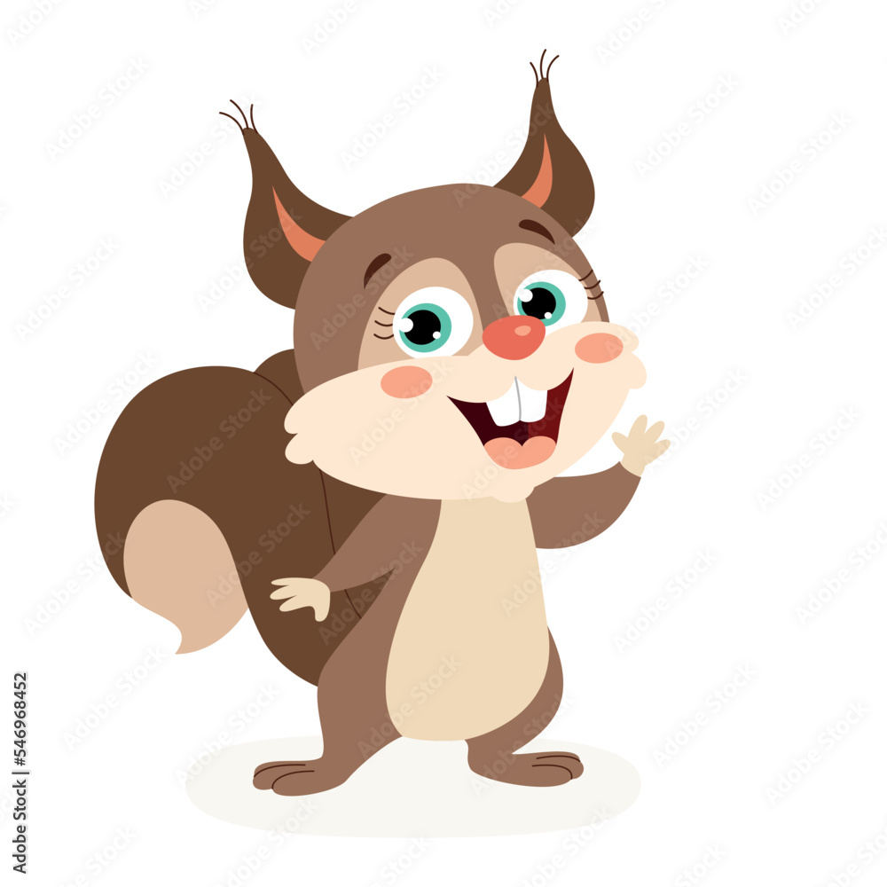 Cartoon Illustration Of A Squirrel Cartoon Illustration Of A Squirrel