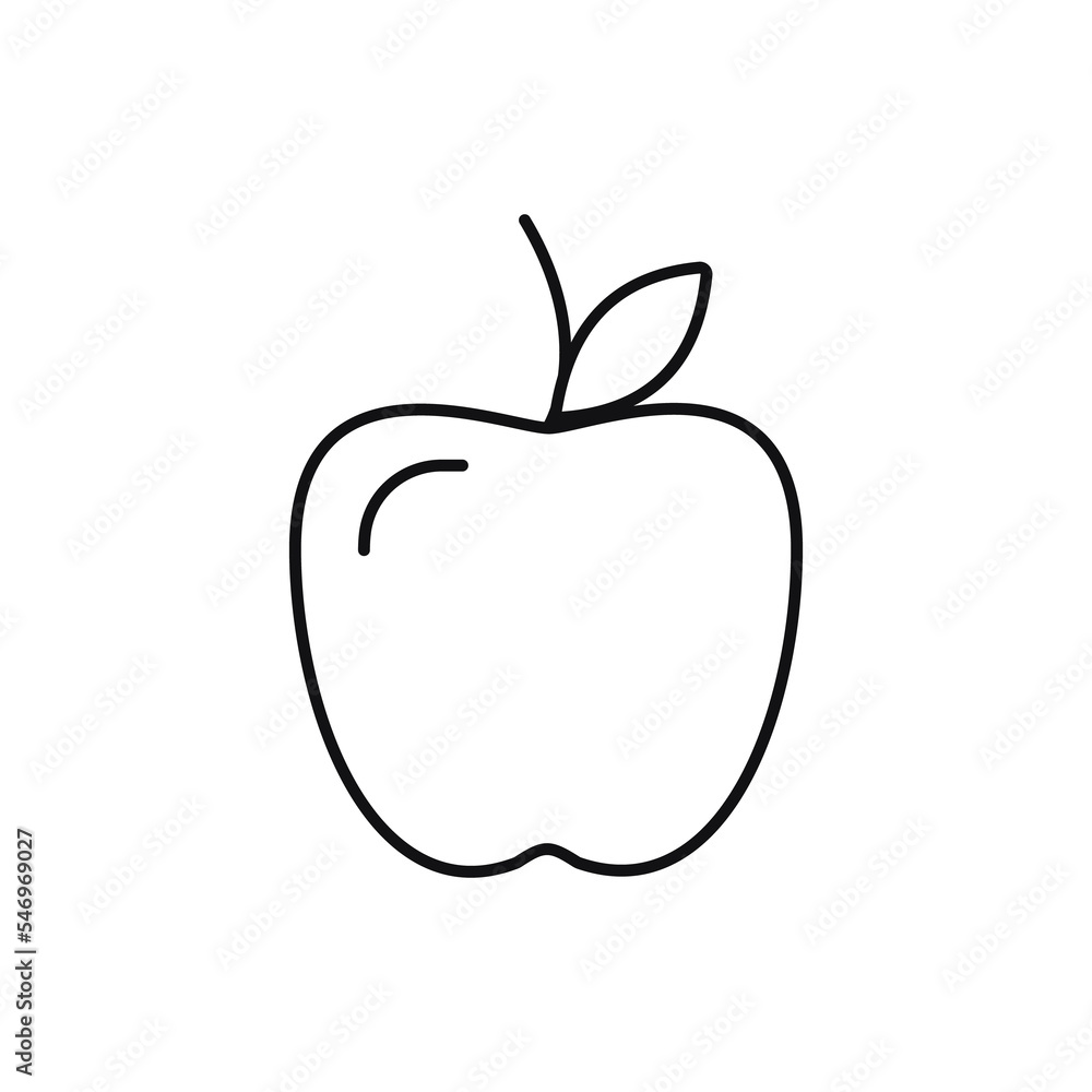 Apple icon. Apple fruit symbol illustration Apple icon. Apple fruit symbol illustration