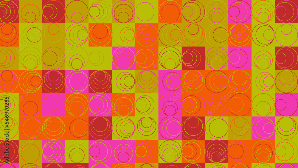 pink, yellow and orange geometric pattern, wallpaper for tile, banner, tableclothe