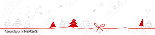 Schleife Rot Band Banner Baum Tanne Sterne Weihnachten