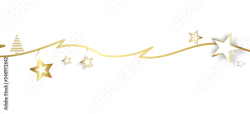 Gold Welle Wellen Band Banner Stern Sterne