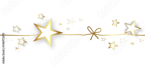 Schleife Gold Band Banner Stern Sterne Star