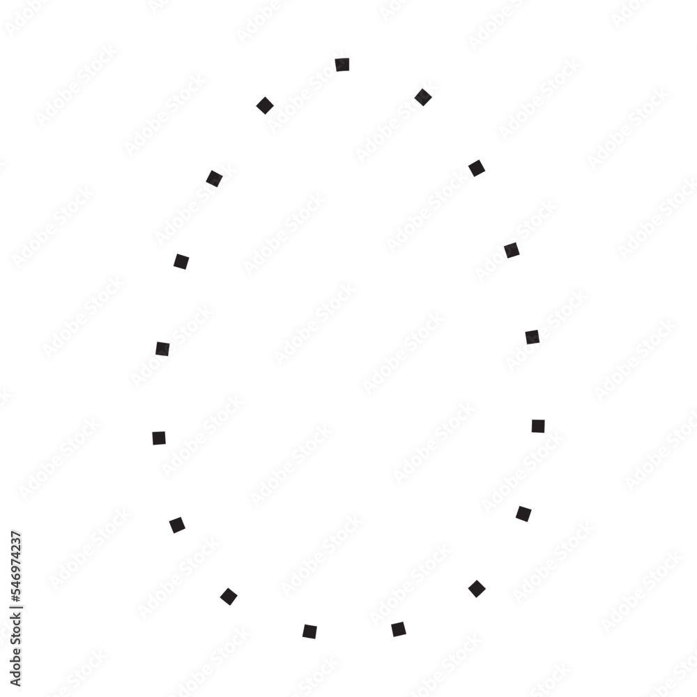 Oval symbol dotted shape vector icon for creative graphic design ui element in a pictogram illustration Oval symbol dotted shape vector icon for creative graphic design ui element in a pictogram illustration