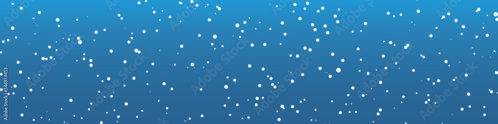 white dots, snow, night sky banner- vector illustration