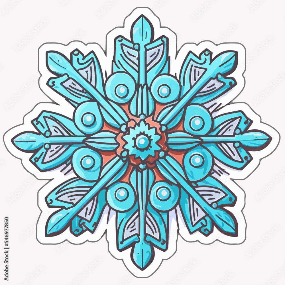 Christmas snowflake sticker, xmas snowflake stickers elements. New-year collection Christmas snowflake sticker, xmas snowflake stickers elements. New-year collection
