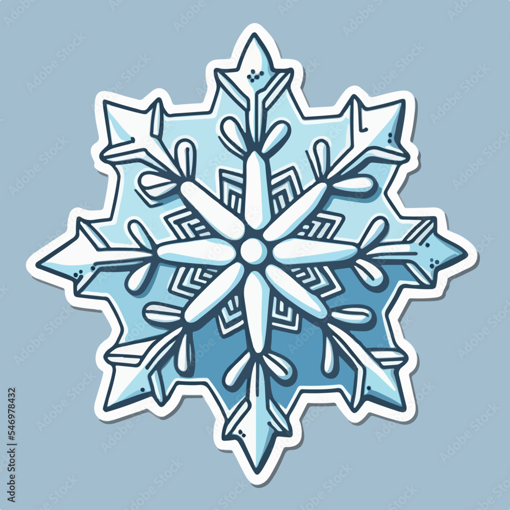 Christmas snowflake sticker, xmas snowflake stickers decoration. New-year holidays Christmas snowflake sticker, xmas snowflake stickers decoration. New-year holidays