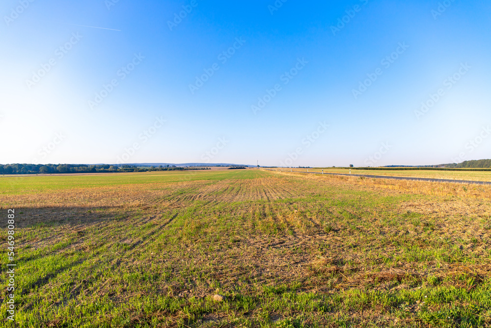 Panorama over fields Landscape in winter