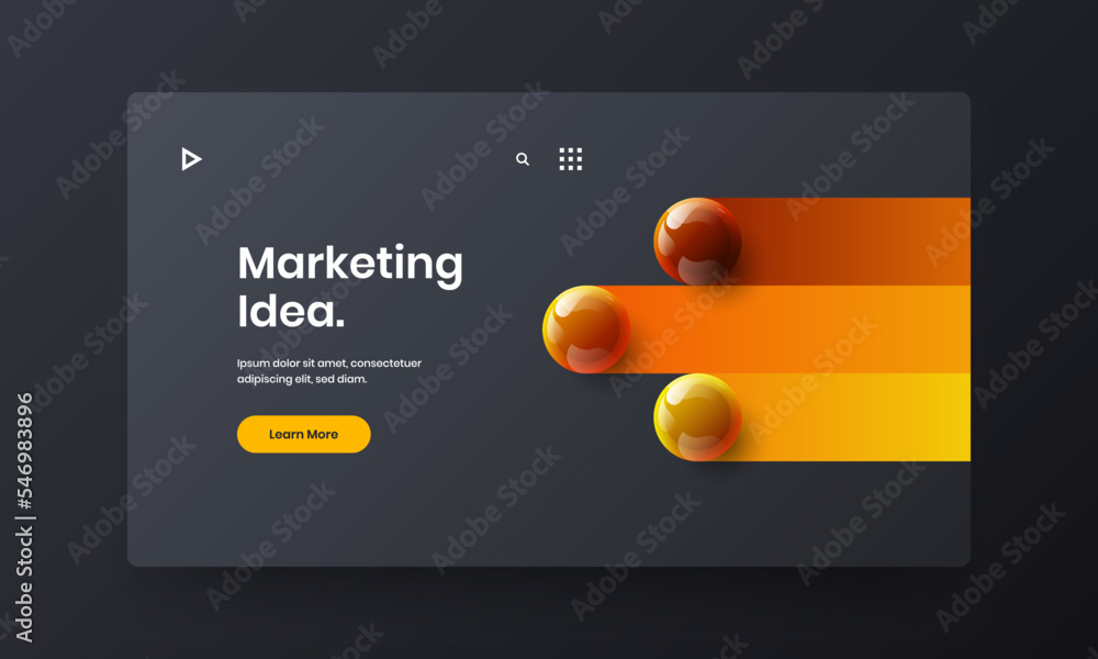 Original brochure design vector layout. Vivid realistic spheres corporate identity template. Original brochure design vector layout. Vivid realistic spheres corporate identity template.