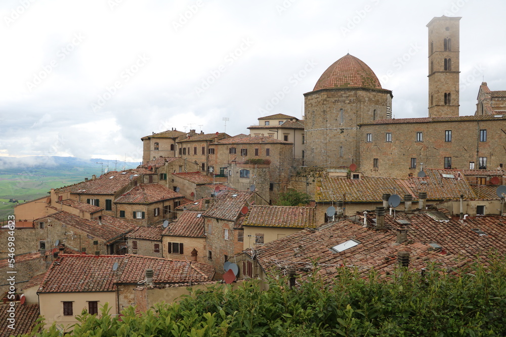 View to Volterra at Regen, Tuscany Italy