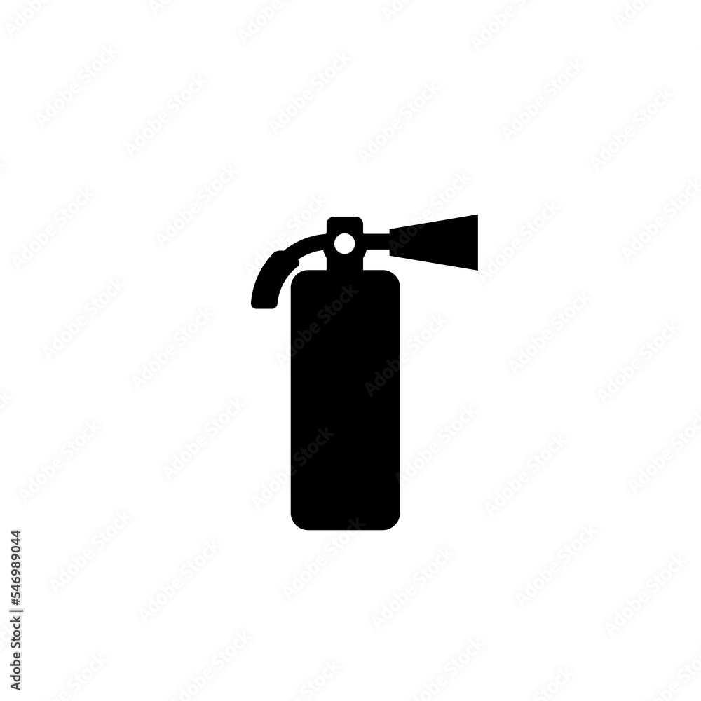 Fire extinguisher black icon, black vector sign, black style pictogram isolated on white. Fire extinguisher black icon, black vector sign, black style pictogram isolated on white.