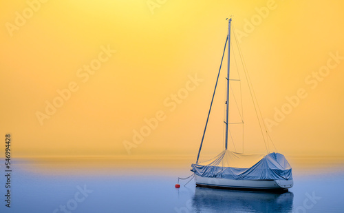 Print op canvas sailboat at the lake starnberger see