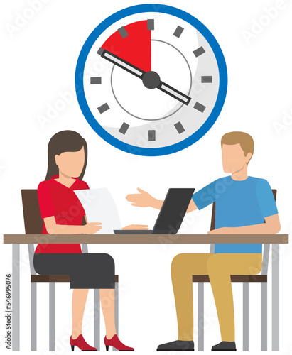 Missing deadline, bad time management. Work in high stress conditions and under hard boss pressure. Scene of tired, nervous, stressed people clutches head at work, many tasks. Deadline metaphors