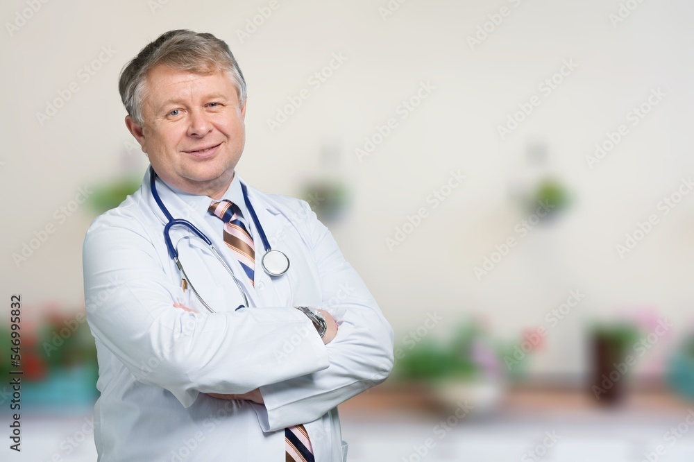 Nurse or doctor posing in medical hospital