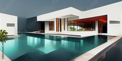 Luxury modern villa with swimming pool © Infinite Shoreline