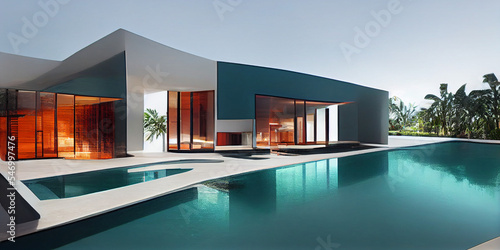 Luxury modern villa with swimming pool
