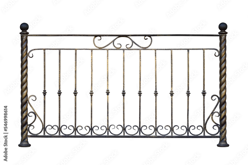 Decorative iron railing, fence. Decorative iron railing, fence.