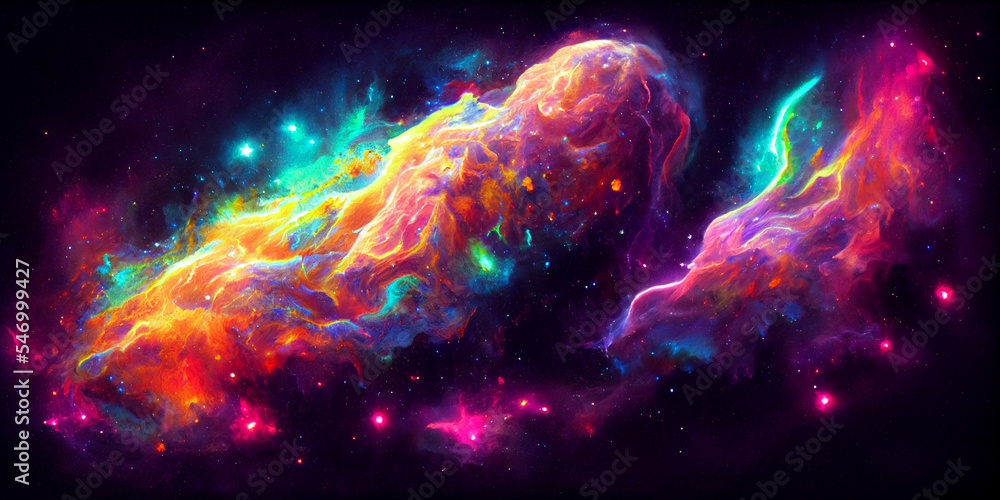 Galaxy and nebula, space Galaxy and nebula, space