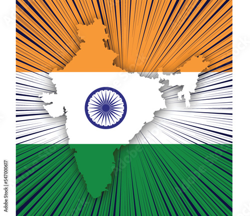 Indian Independence Day Map Design