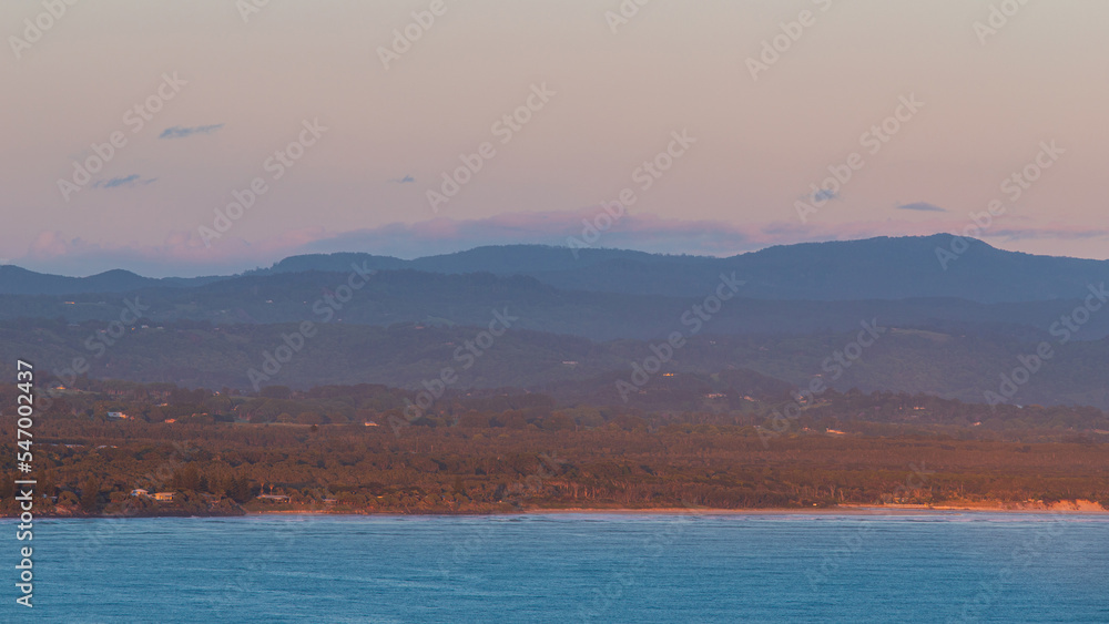 Layer of mountains and the sea. Layer of mountains and the sea.