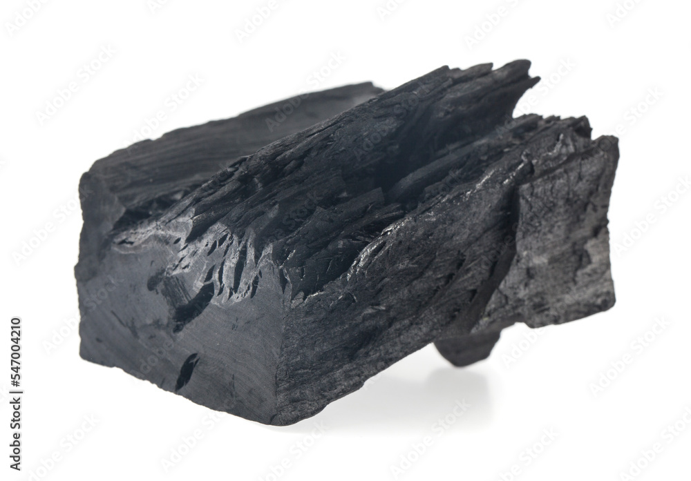 Obraz premium Charcoal isolated on white background.