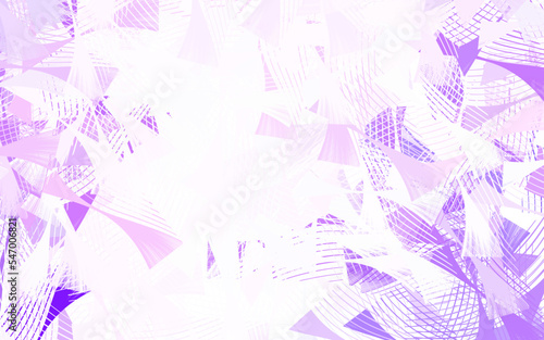 Obraz na plátně Light Purple vector backdrop with lines, triangles.