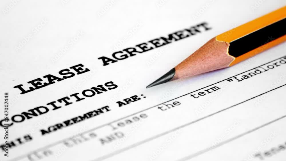 Lease agreement form dolly shot Lease agreement form dolly shot