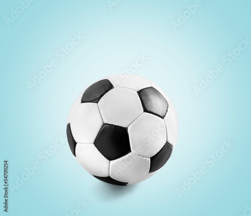 Classic black and white soccer or football ball