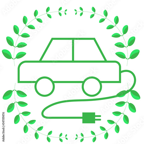 concept of ecological car, conscience with the environment