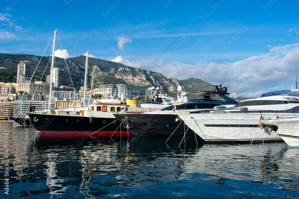 Yachts and boats in Marina Monte Carlo, Monaco