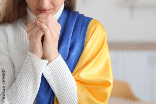 Young woman with Ukrainian ...